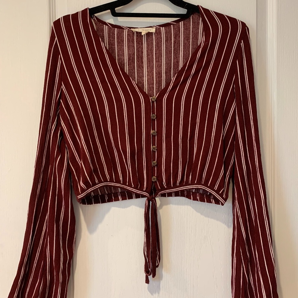Pacsun Long Sleeve Crop Top